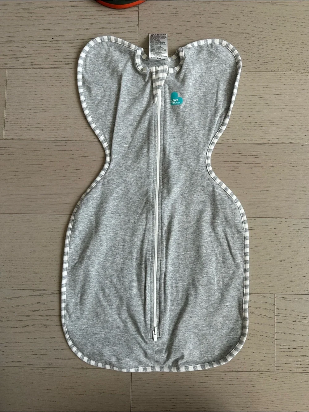 Grey Infant Sleep Sack Swaddle with Front Zip - never used